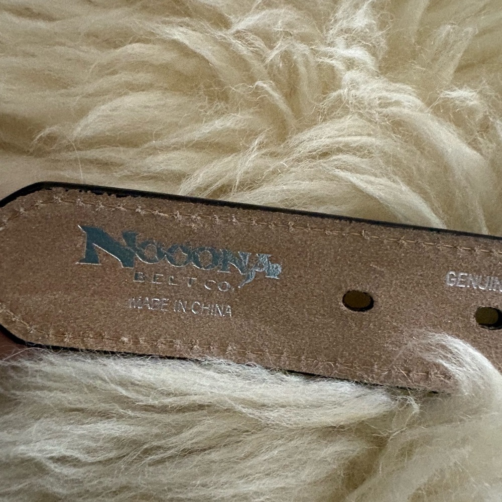 Kids Baby Cowgirl Rodeo Western Brown Leather Belt with Fur and Silver Accents - Picture 6 of 7